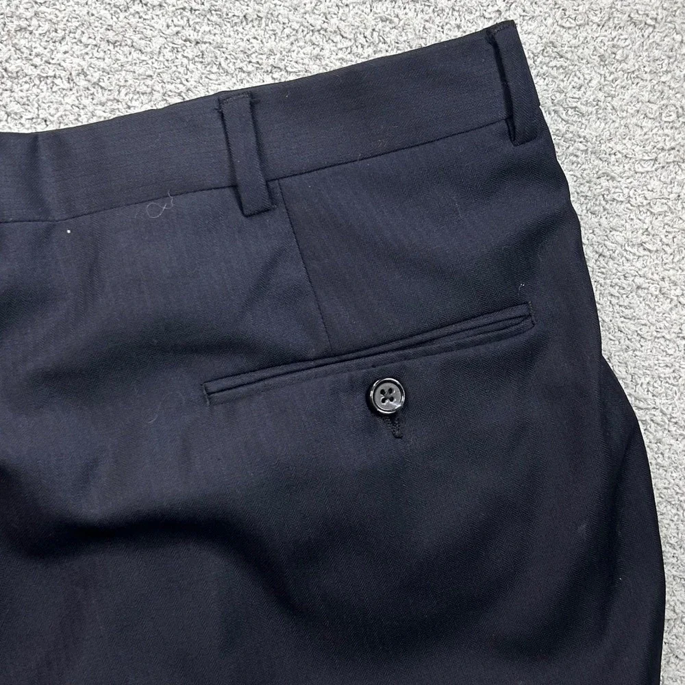 Hart Schaffner Marx Suit 50R Navy Blue 2 Button  Classic Big Tall USA made